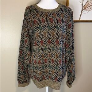 Vintage 90’s TSR‎ USA Abstract Dad Sweater Patterned Multicolor